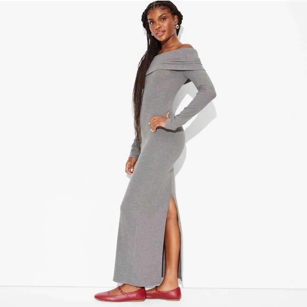 Wild Fable Off Shoulder Long Sleeve Maxi Dress - Picture 2 of 6